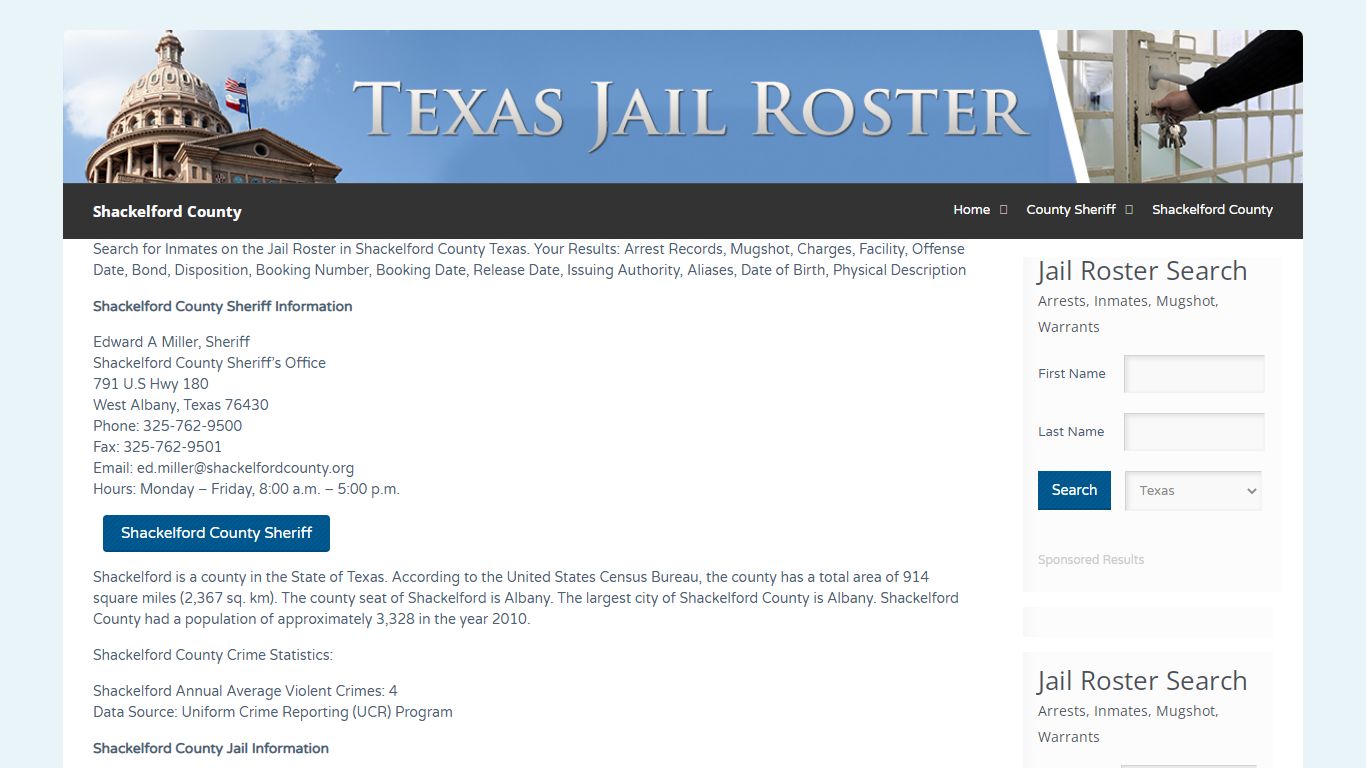 Shackelford County | Jail Roster Search